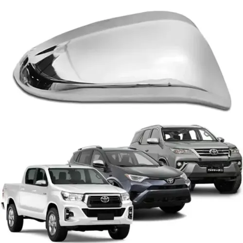 Par de Apliques Capa de Retrovisor Cromado Hilux RAV4 SW4 2016 LD LE