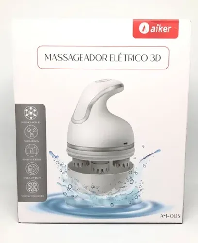 Massageador Elétrico 3d 5w Cabeça e Rosto Aiker Am-005 Bivolt Novo na Caixa
