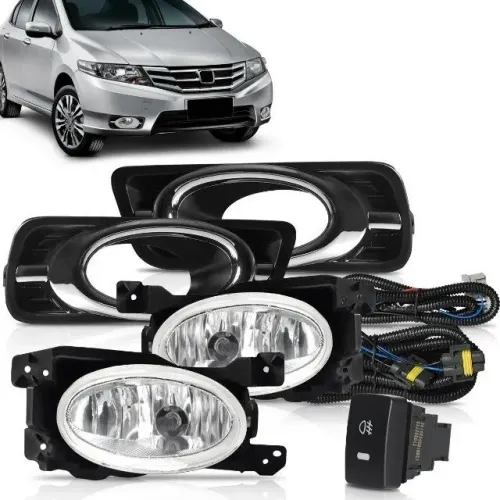 Molduras Originais - Kit Farol Auxiliar Honda City 2012 a 2014 Botão