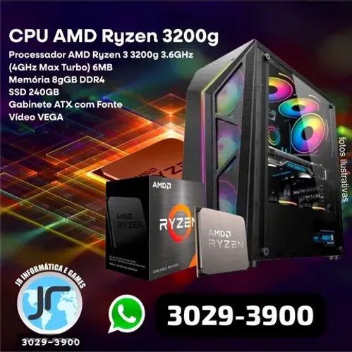 CPU Gamer Computador Ryzen