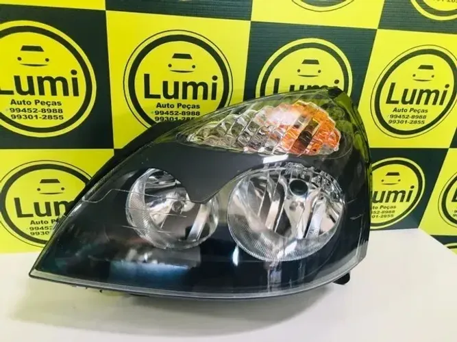 Farol Clio 2003/2012 Mascara Negra - NOVO 