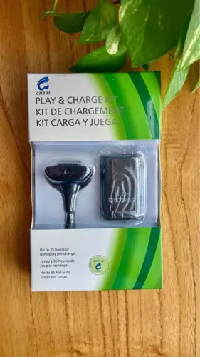 Kit 1 Bateria P/ Controle Xbox 360 + 1 Cabo Carregador 1.4m Voltagem de entrada 2.7v