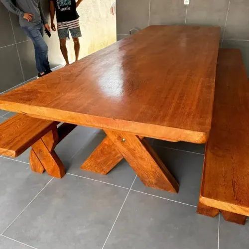 Conjunto de Mesas Rústicas 3mts