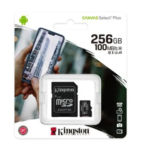 Cartão de memória microSD Kingston Canvas Select Plus 256GB + Entrega em Salvador