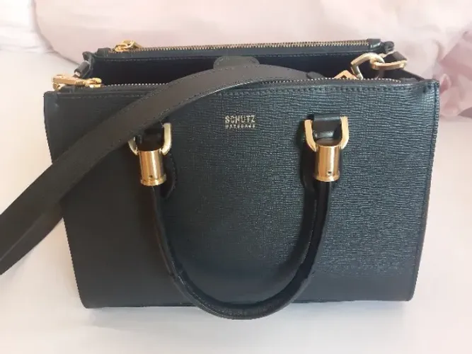 Bolsa Tote Grande Couro Preta - Schutz