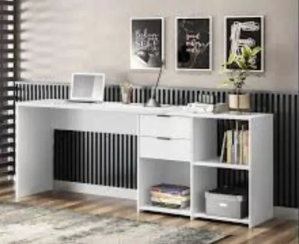 Mesa de escritório 2 posições branca