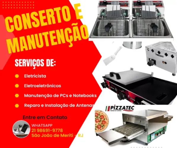Conserto e Manutenção em Equipamentos Elétricos, Antenas, Computadores e Notebook