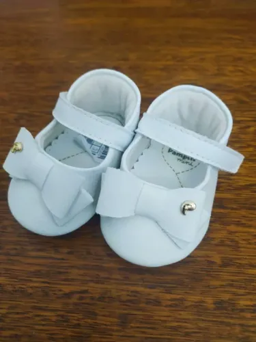 Sapato Infantil Branco Com Laço