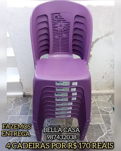 CADEIRAS PEDRO LILAS U7XX PLASTICO US ENTREGO HOJE