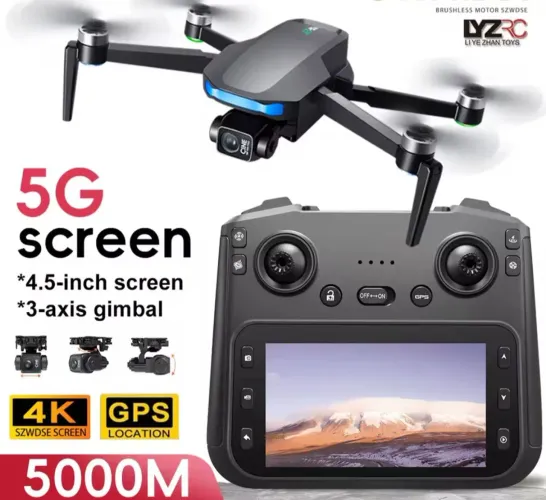 DRONE NOVO GIANBO 3 EIXO SMART CONTROLE DIS 5KM 