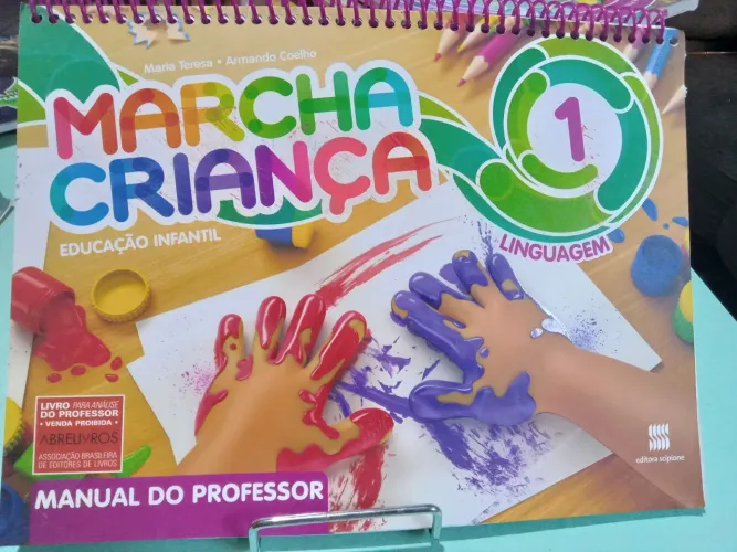 Livro Didático Marcha Criança 1 de linguagem educação infantil manual do professor 