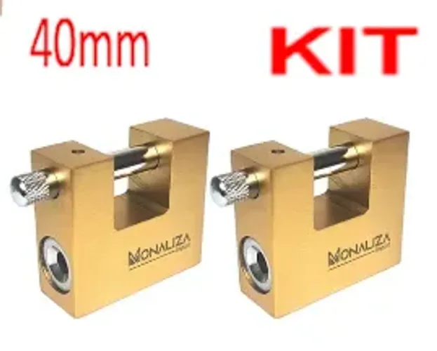 Kit com 2 Cadeados de Alta Seguranca de 40 mm Inviolavel com 4 Chaves z1307