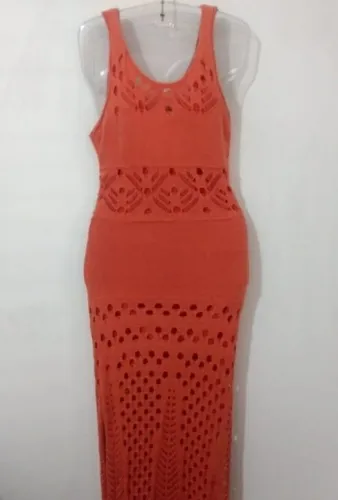 Vestido Longo de Crochê