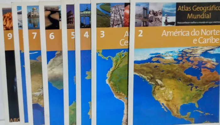 Livros -  Coleção Atlas Geográfico Mundial - Vol 2 ao 9 