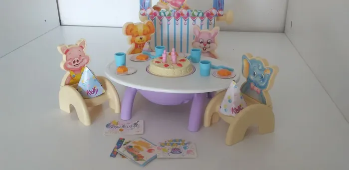 Barbie playset aniversário kelly anos 90 mattel