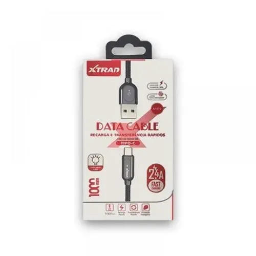 Cabo Cel Xtrad USB-C 1M 2.4A - WZetta