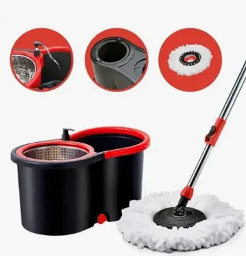 Mop Giratório com Cesto Inox 13 litros -z1309