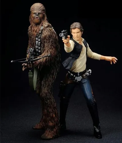Han Solo & Chewbacca Star Wars A New Hope Artfx+ Kotobukiya 1/10