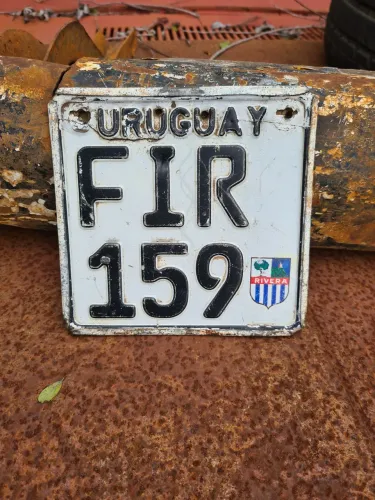 Placa de Veículo Antiga do Uruguai - FIR 159
