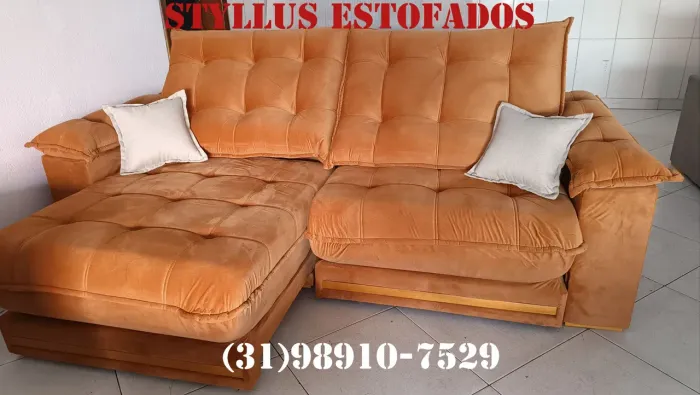 Sofá retrátil com molas ensacadas 