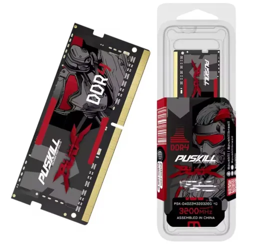 1 Memória Ram PUSKILL Original DDR4 - 4GB ou DDR3L - 4GB (Novo)