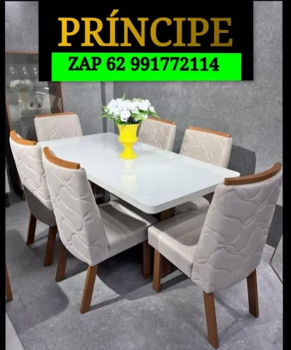 Mesa de jantar 6 cadeiras DIRETO DA FÁBRICA