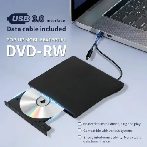 Leitor/Gravador DVD/CD EXterno Usb com defeito (aproveitamento de peças)