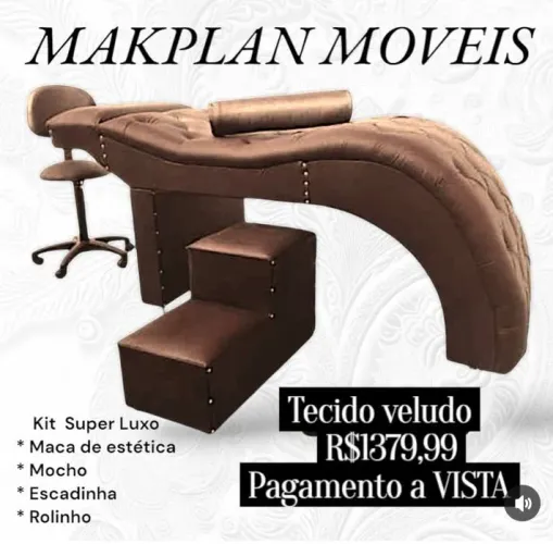 KIT MACA Super Luxo para Estética - Tecido Veludo