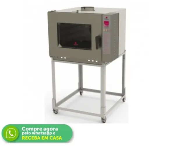 Forno elétrico turbo 5 esteiras monofásico a gás novo Progas