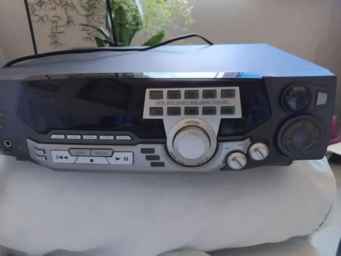 Vídeokê VMP3700 com microfone lista música e cartucho com 200 musicas