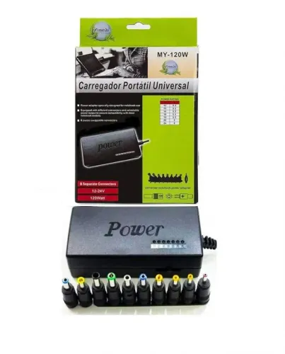 Carregador Portátil Universal Notebook 120W 12/24V 5A - Unidade