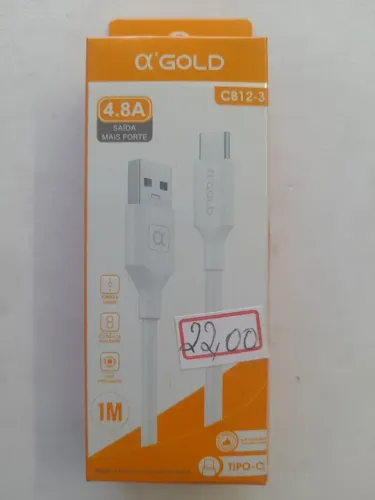 Cabo USB Tipo C 4.8A 1 Metro ?'Gold - Novo