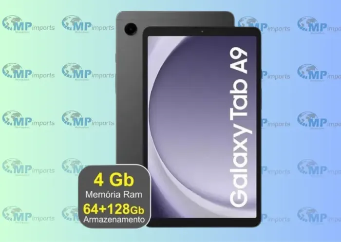 Loja MP Imports: Tablet Samsung Galaxy Tab A9, tela de 8,7", 64 GB, 4 GB de RAM
