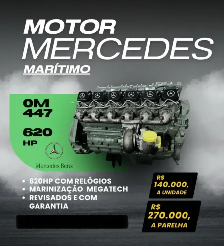 Motor Mercedes OM447 620HP Marítimo Megatech