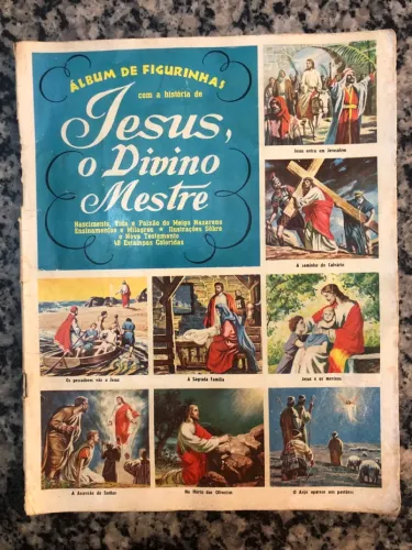 Álbum de Figurinhas com a história de Jesus, o Divino Mestre