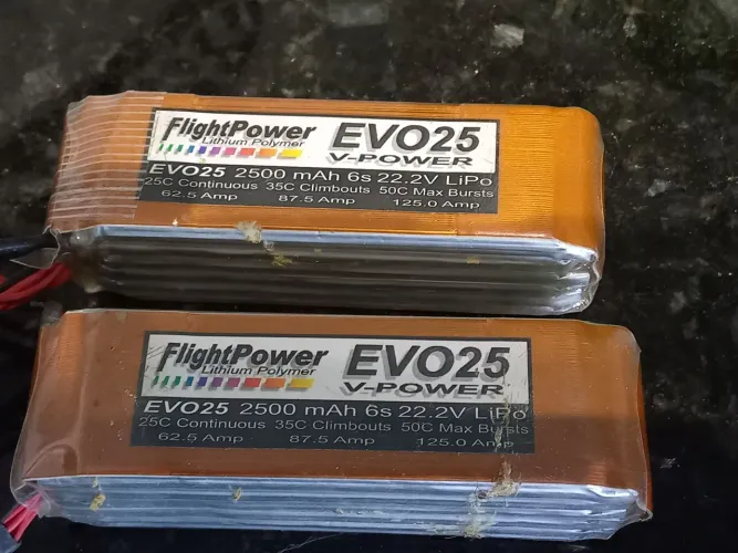 BATERIA LIPO 2500 mAh 6s 50c