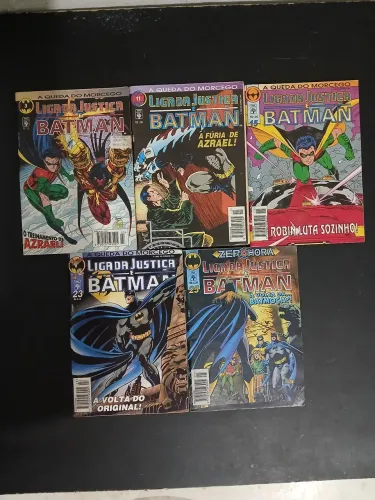 Coleção Gibis Liga da Justiça e Batman 3,11,15 23 e 25 Conservados 