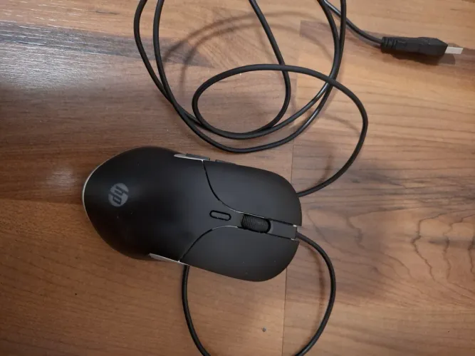 Mouse HP com fio - Preto