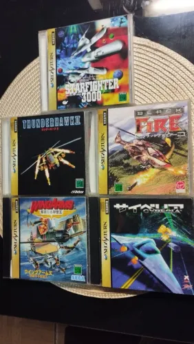 Lote de 5 Jogos do Sega Saturno Japonês Originais R$:500 Reais
