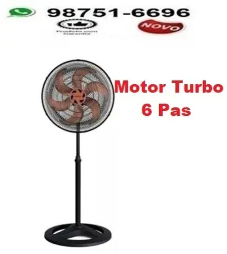 Ventilador de Coluna Ventisol Turbo Premium 50cm 6 Pás 3 Velocidades - Bronze/Preto - 110 