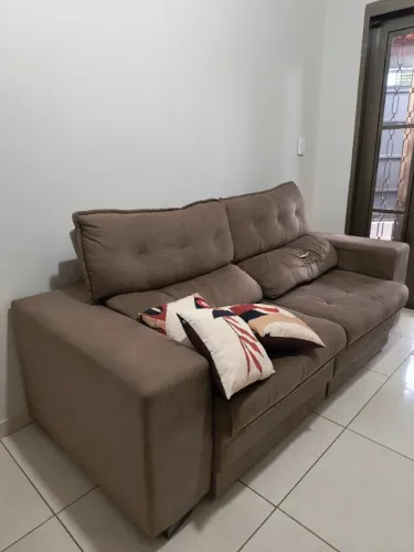 Sofá Retrátil Reclinável 3 Lugares