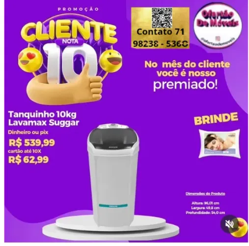 Tanquinho Suggar Informações 71 9 82 38 final 536O/Entrega Grátis/Pague na Entrega