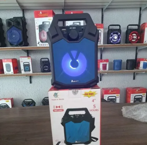 Caixa de Som Bluetooth Ason A1-303 ou 304 - multi função 