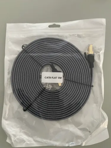 Cabo de rede ethernet cat8 40gbps, cabo lan de rede trançado de nylon. 