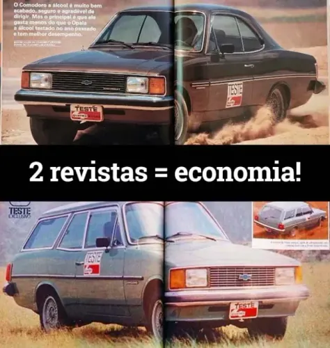 Opala Comodoro 1982 e Caravan 1983 - Kit 2 Revistas Quatro Rodas