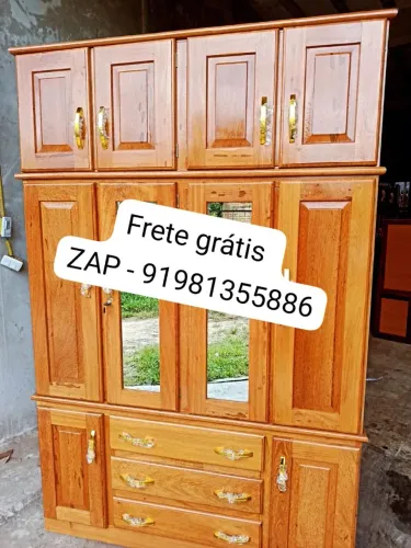 Guarda roupa casal 4 portas todo em Angelim novo!