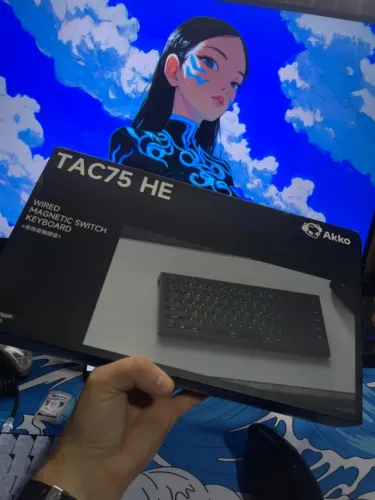Teclado magnético AKKO TAC 75 HE PRETO - NOVO