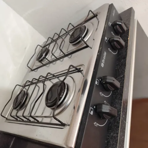 Fogão cooktop braslar a gás 4 bocas