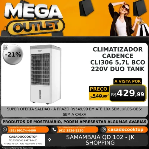 CLIMATIZADOR CADENCE CLI306 5,7L BCO 220V DUO TANK CLI306-220