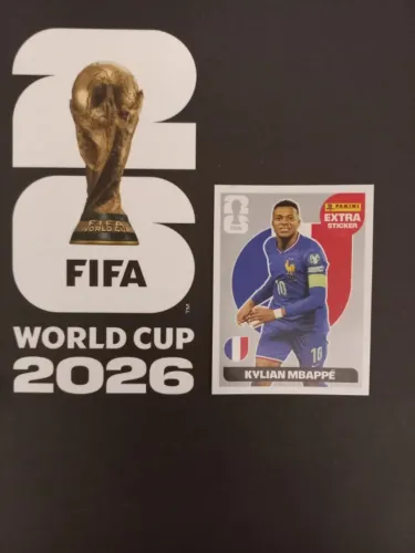 Figurinha extra prata/silver Kylian Mbappé copa do mundo 2026